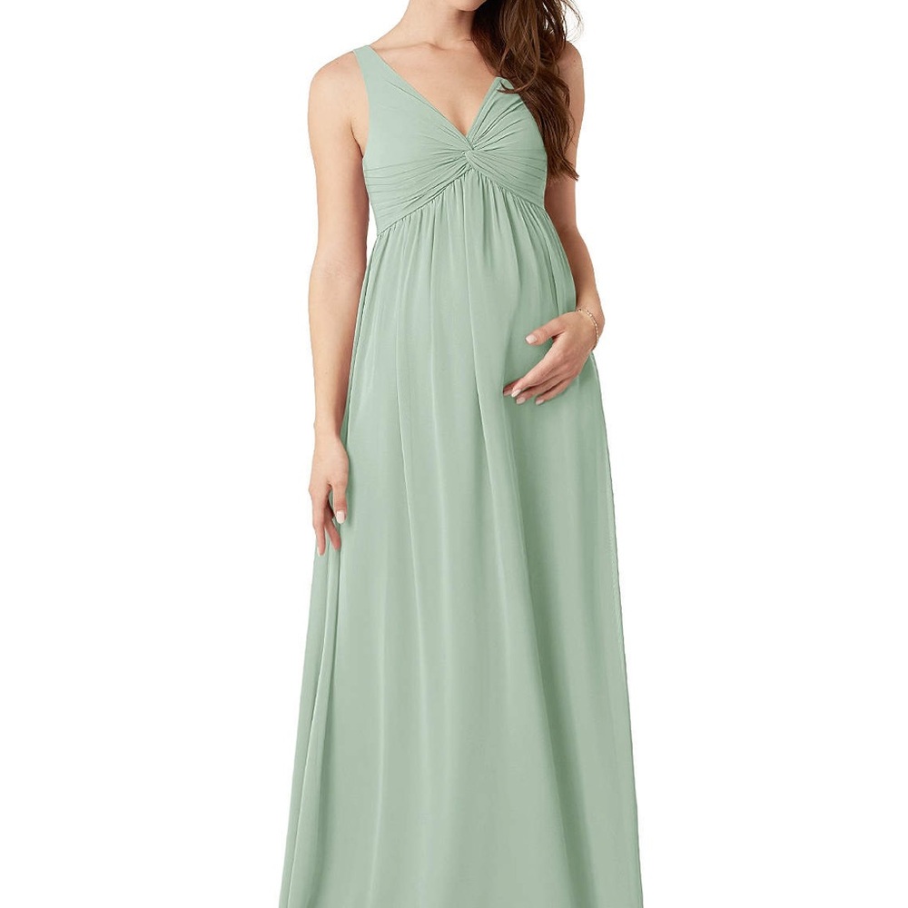Azazie Maternity Formal Gown Sage Size 18